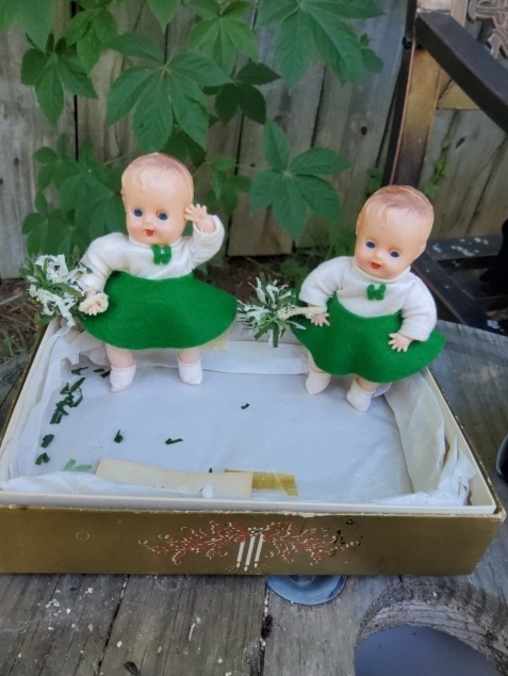 1950s Lot of two 4"  Celluloid dolls.